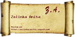 Zelinka Anita névjegykártya